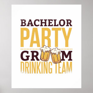 Poster Casamento Engraçado da Equipe de Bebendos do Bach