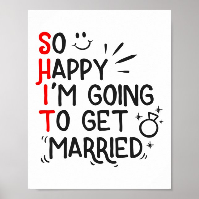 Poster Casamento Engraçado Presente Hilarious Casamento n (Frente)