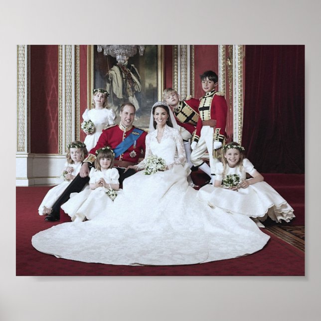 Poster Casamento entre o Príncipe William e Catherine Mid (Frente)