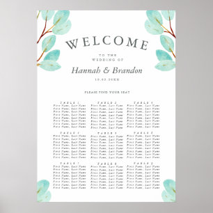 Poster Casamento Eucalyptus Bliss   9 MESA   Organograma