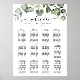 Poster Casamento Eucalyptus Rustic Greenery