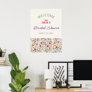 Poster Casamento Exótico de Jardins de Flores Selvagens d