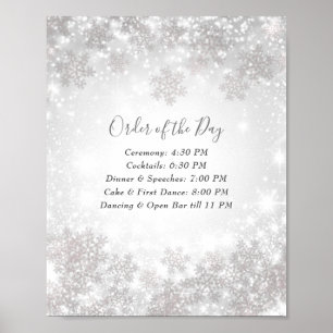 Poster Casamento Flocos de Neve no País das Maravilhas de
