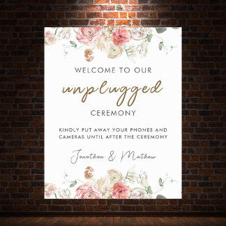 Poster Casamento Floral de Aquarela de Jardim de Verão