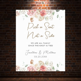 Poster Casamento Floral de Aquarela de Jardim de Verão