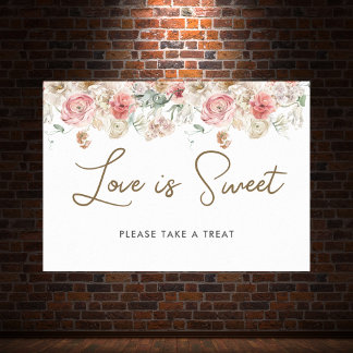 Poster Casamento Floral de Aquarela de Jardim de Verão