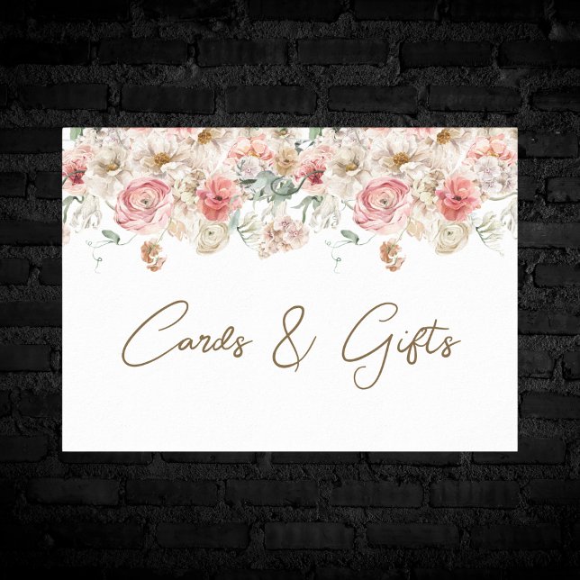 Poster Casamento Floral de Aquarela de Jardim de Verão (Summer Garden Watercolour Floral Wedding Poster
)