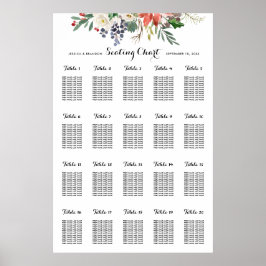 Poster Casamento Floral de Inverno por Mesa