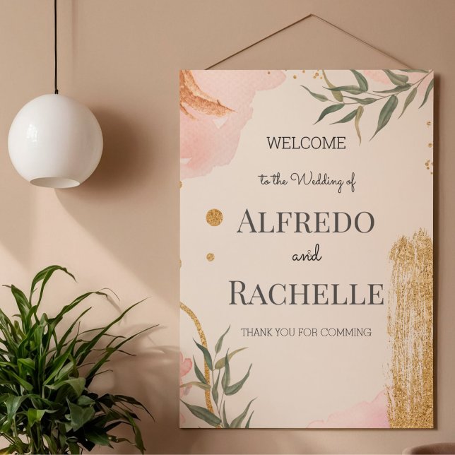 Poster Casamento Floral de Jardim de Verão (Criador carregado)