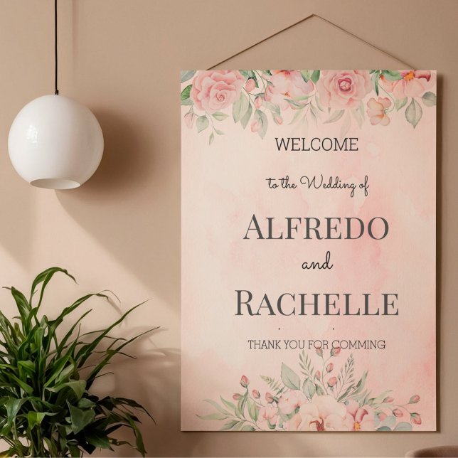 Poster Casamento Floral de Jardim de Verão (Criador carregado)