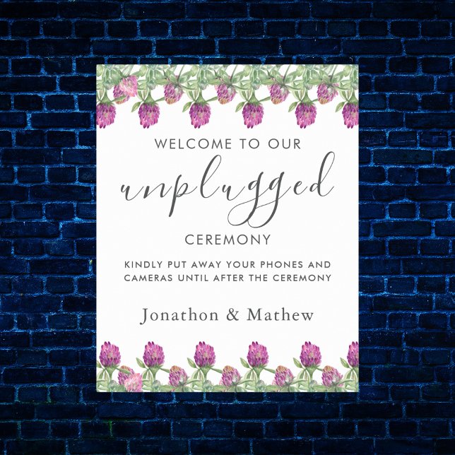 Poster Casamento Floral de Selva Selvagem de Verão Descon (Summer Jungle Watercolour Floral Wedding Supplies)