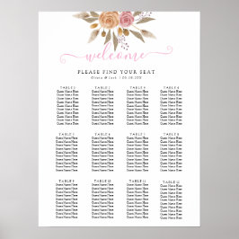 Poster Casamento Floral Elegante