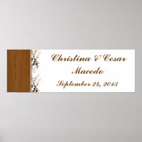 Casamento Floral Personalizado de Wooden Plank Flo