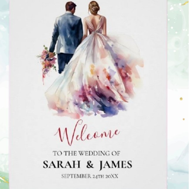 Pôster Casamento Floral Rustic Rosa Boho (Celebrate your special day with a Rustic Rose Boho Floral Wedding Poster )