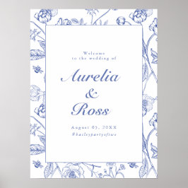 Poster Casamento Floral Vitoriano da AURELIA Chinoiserie