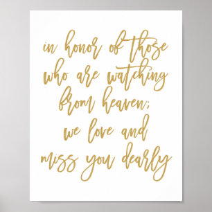 Poster Casamento indicado por letras da mão chique que