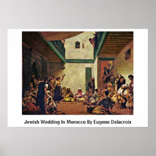 Pôster Casamento judaico em Marrocos por Eugene Delacroix