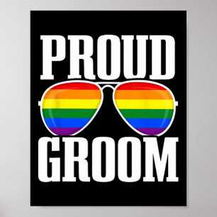 Poster Casamento Lgbtq - Sinalizador de Orgulho gay - Esq