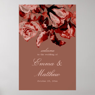 Poster Casamento Maximalista de Floral em Aquarela de Out