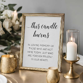 Pôster Casamento Memorial Esta Vela Queima