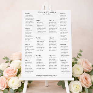 Poster Casamento Minimalista com Ampersand   Mapa de Asse