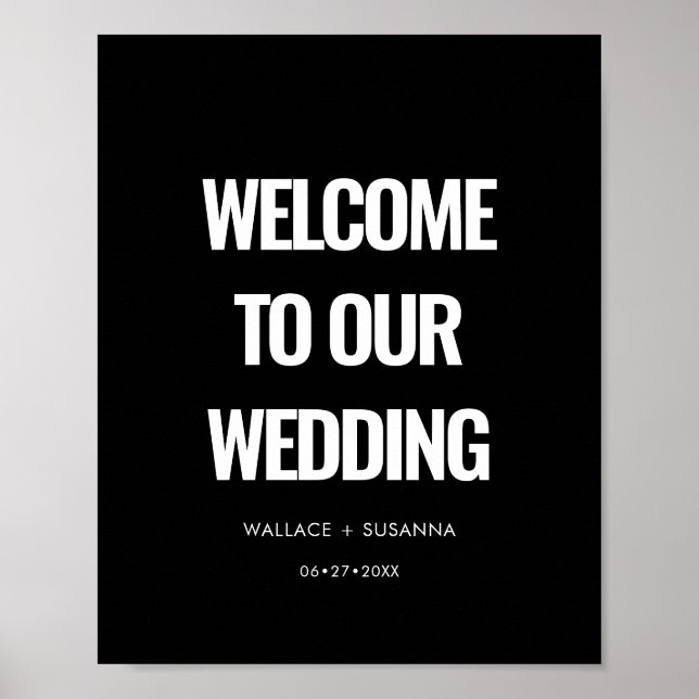 Poster Casamento minimalista simples (Frente)
