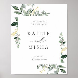 Poster Casamento Natural de Greenerescência Botânica