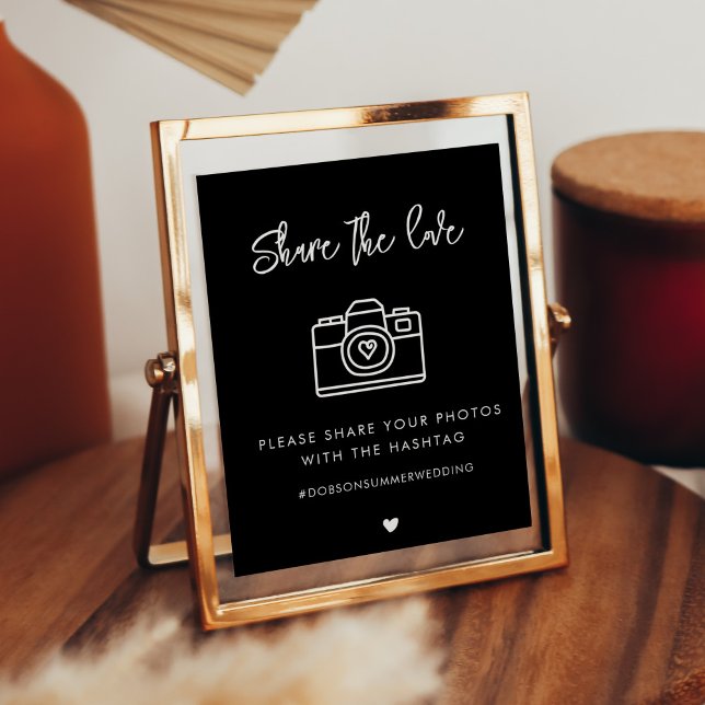 Poster Casamento negro contemporâneo Compartilhe o sinal  (Criador carregado)