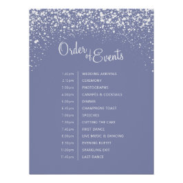 Pôster Casamento no inverno azul cinza agora ordem dos ev