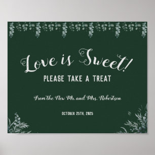 Poster Casamento Noivado Eucalyptus Love is Sweet 