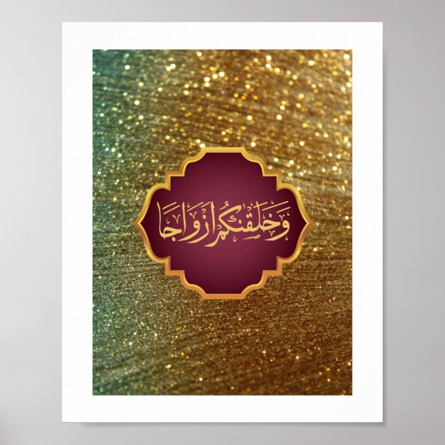 Poster Casamento "Nós Criamos você em pares" em grande es (Frente)