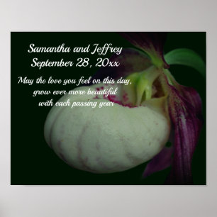 Poster Casamento Personalizado da Flor Orquídea do Amor