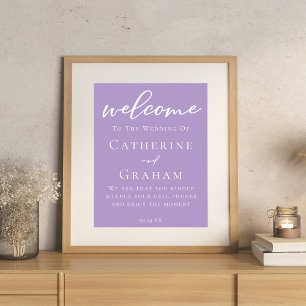 Poster Casamento Personalizado Lilac Roxo