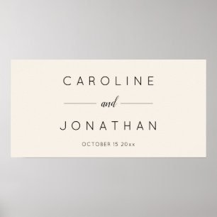 Poster Casamento Personalizado Script Minimalista Moderno