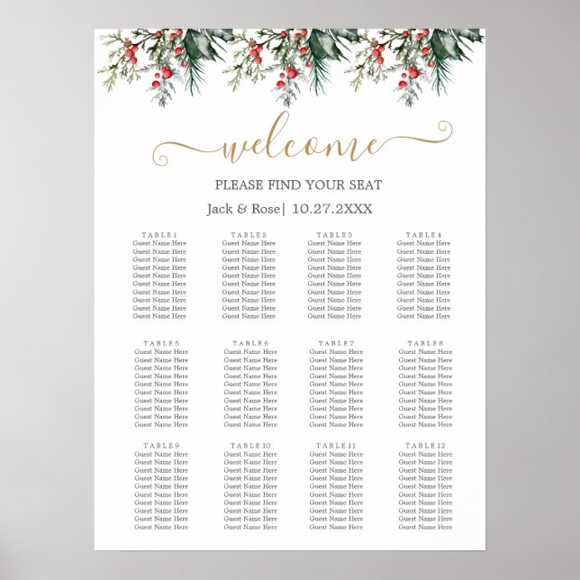 Poster Casamento por Aquarela de inverno (Frente)