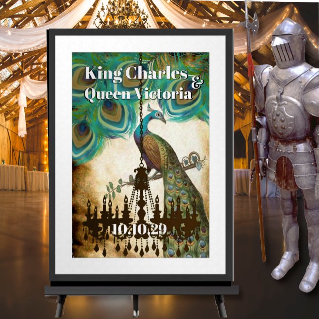 Pôster Casamento Renascentista Medieval de Peacock (To see frame pricing, please enter your frame and mat options.)