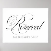 Casamento Reservado de Script Flourish Preto