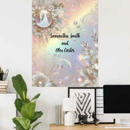 Poster Casamento Romântico de Casais