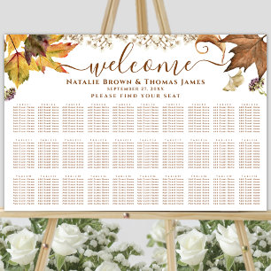 Poster Casamento Russo de Outono 30 Assentos de Mesa