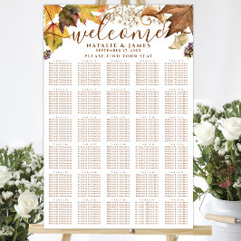 Poster Casamento Russo de Outono 30 Assentos de Mesa