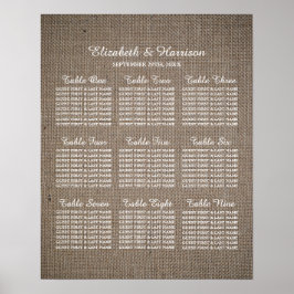 Poster Casamento Rustic Burlap