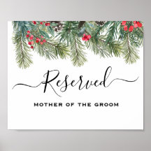 Casamento Rustic Winter Berry Pine Greenery