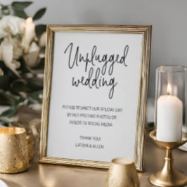 Poster Casamento sem Postagem nas Redes Sociais