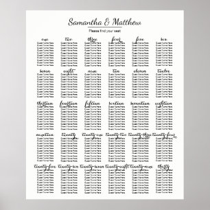 Pôster Casamento simples & chique - 30 carta de