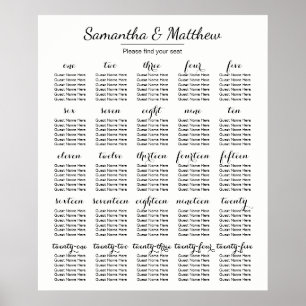 Poster Casamento simples & chique - mais carta de