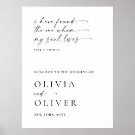 Poster Casamento Simples E Elegante De Boas-Vindas