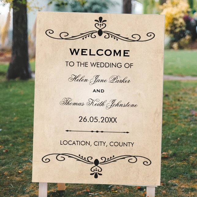 Poster casamento vintage (Criador carregado)