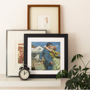 Pôster Casamento vintage, Comprar Newlyweds Primeira Casa