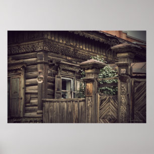 Poster Casas de madeira Siberian (projeto por