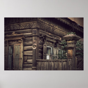 Pôster Casas de madeira Siberian (projeto por